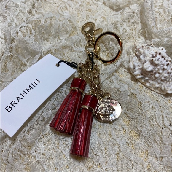 Brahmin Accessories - NWT Brahmin Lava Double Tassel and Logo